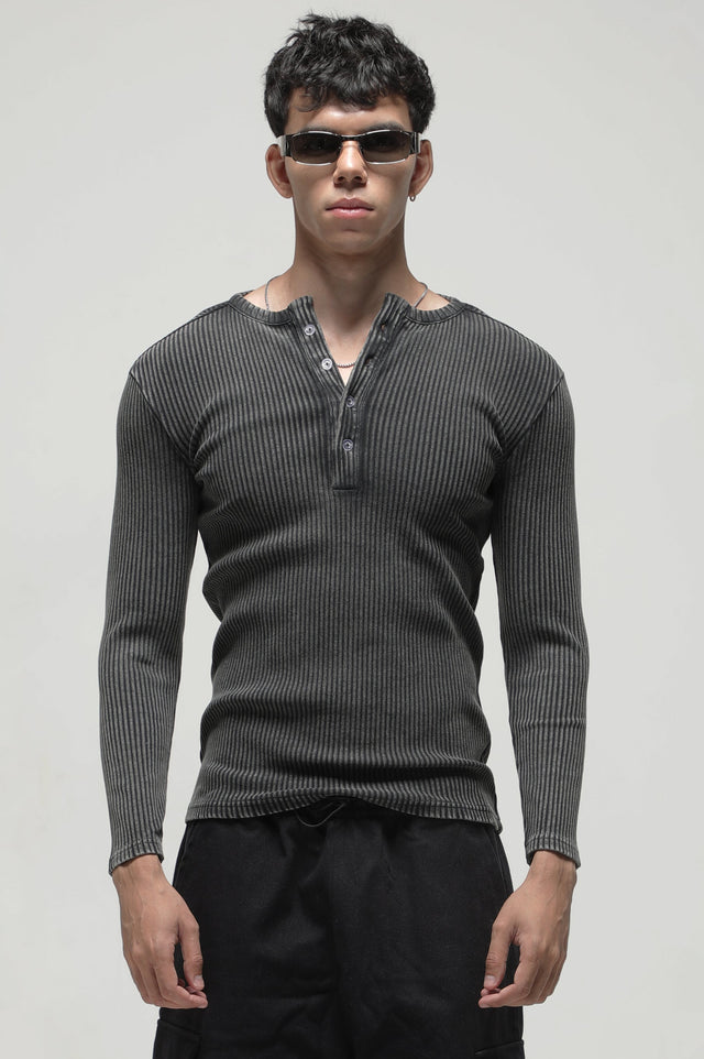 RX RIBBED HENLEY