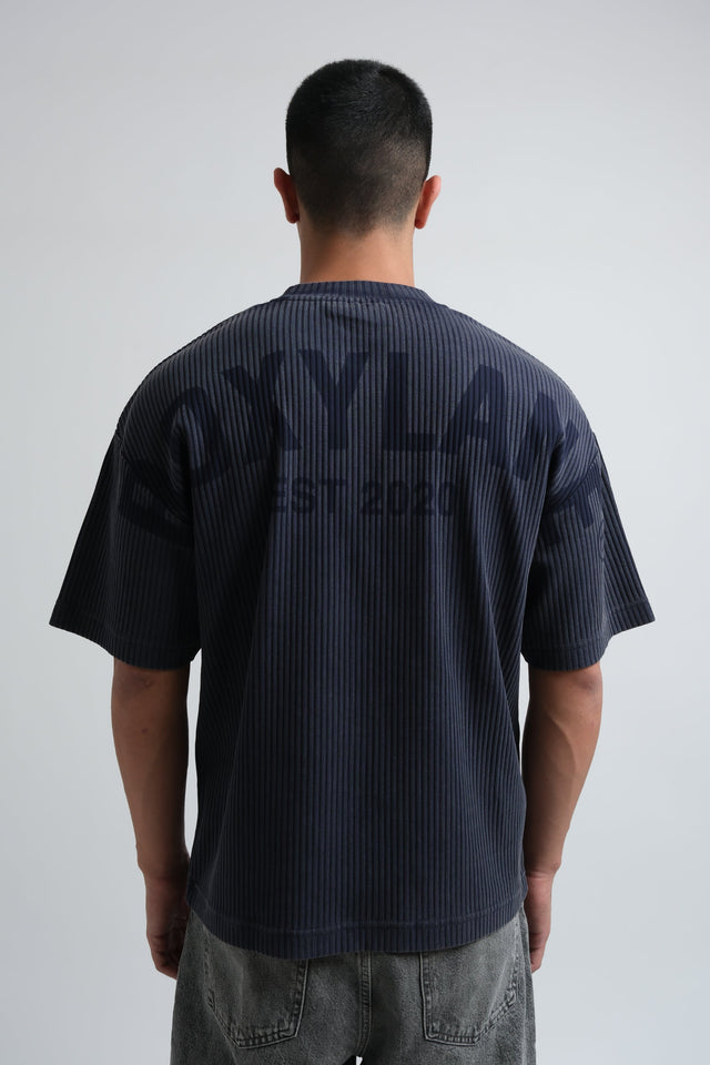 RX RIBBED T-SHIRT-DEEP BLUE