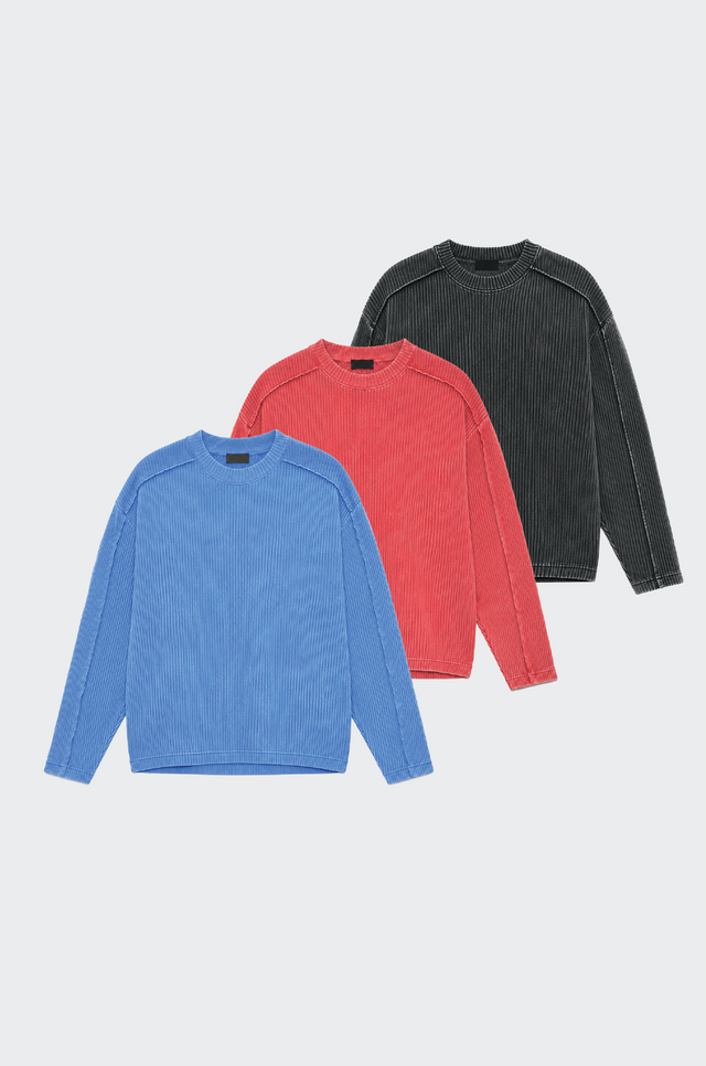RIBBED FULLSLEEVES BUNDLE OF 3
