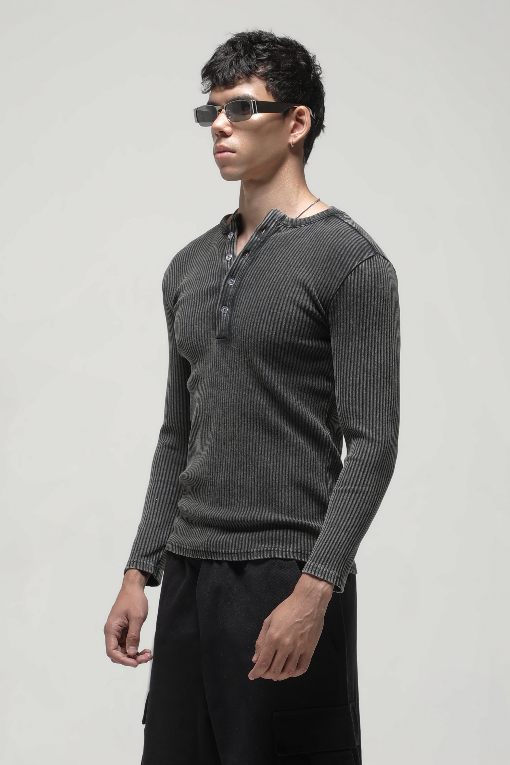 RX RIBBED HENLEY – ROXYLANE