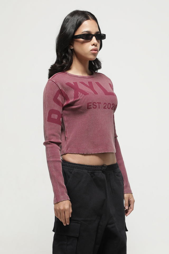 RX RIBBED FULLSLEEVE TOP