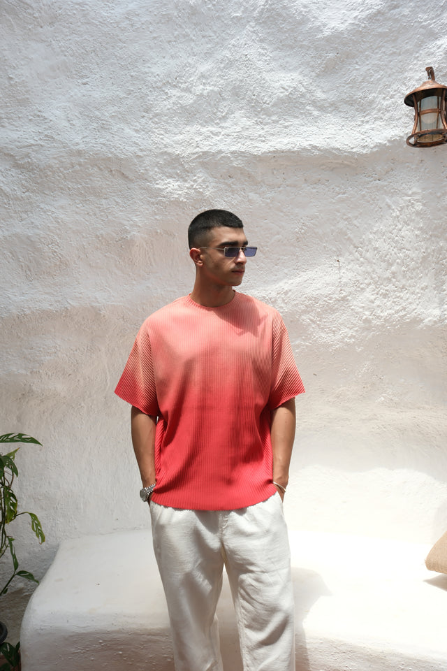 RX ESSENCE RIBBED JERSEY (SUN FADE RED)