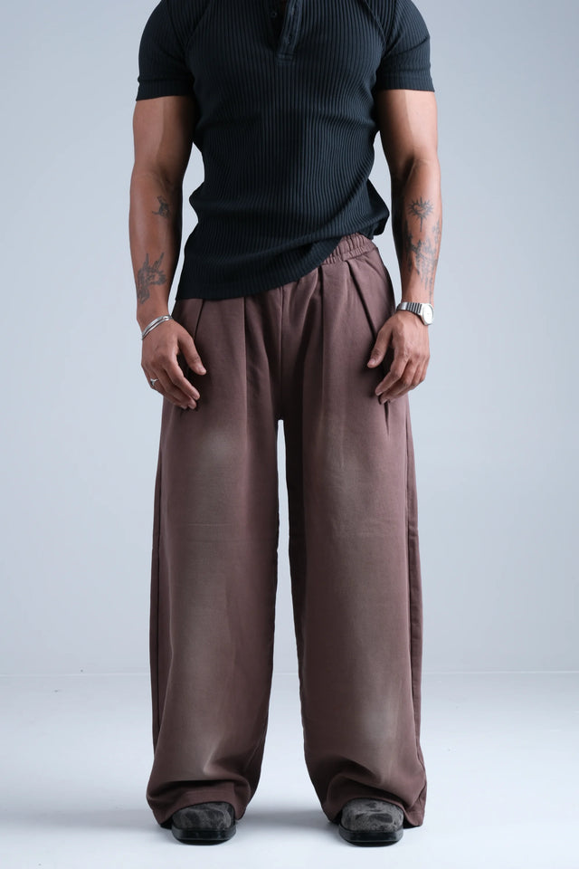 RX PLEATED SWEATPANT - EXPRESSO