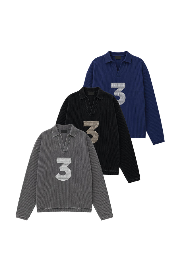 RX RIBBED POLO - COMBO OF 3