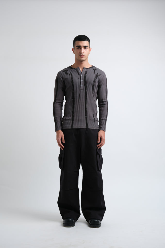 RX RIBBED HENLEY - DRIFT
