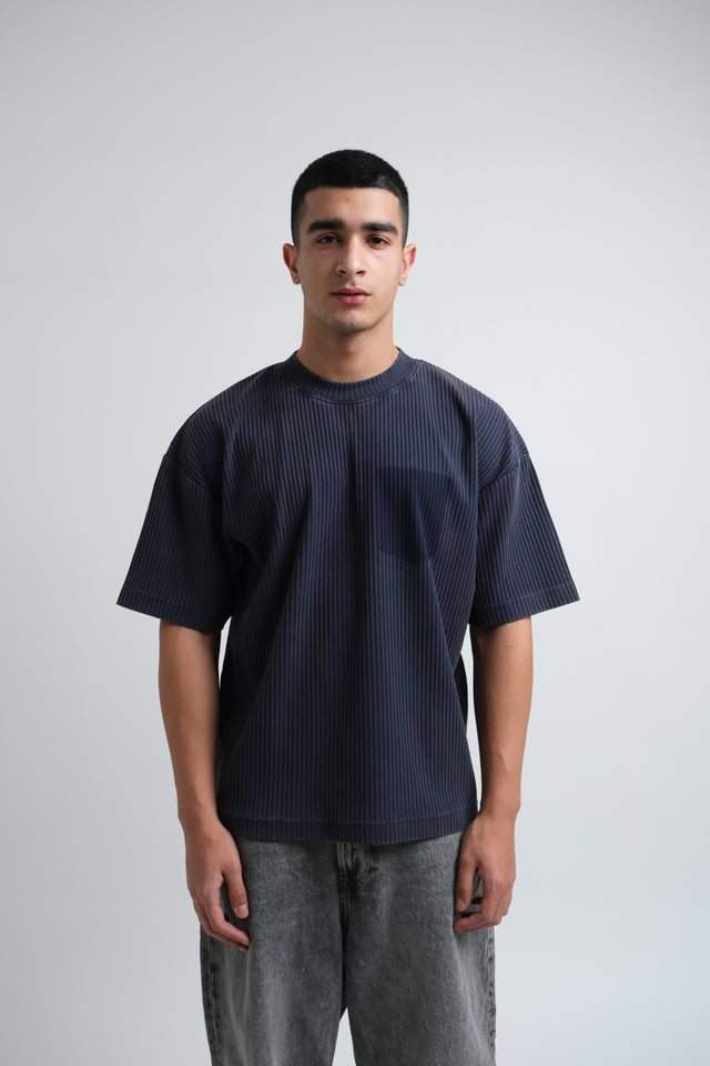 RX RIBBED T-SHIRT-DEEP BLUE