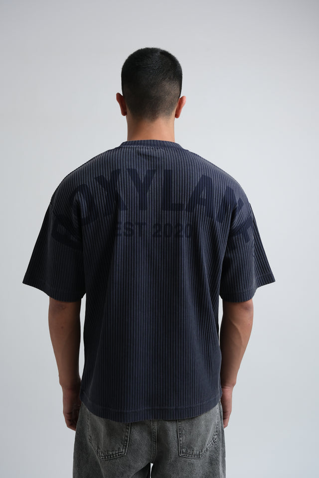 RX RIBBED T-SHIRT-DEEP BLUE