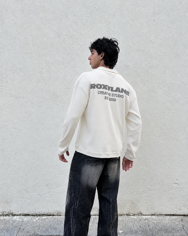 RX RIBBED POLO - BONE