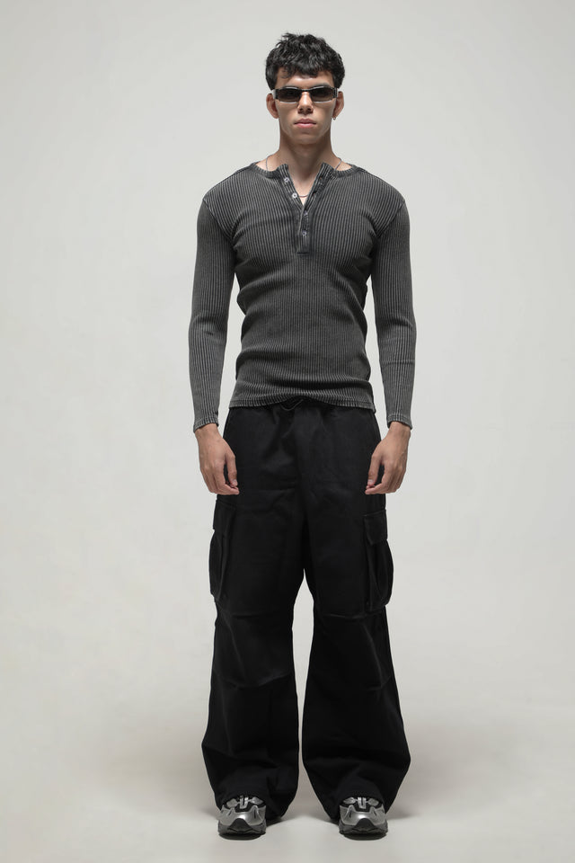 RX RIBBED HENLEY