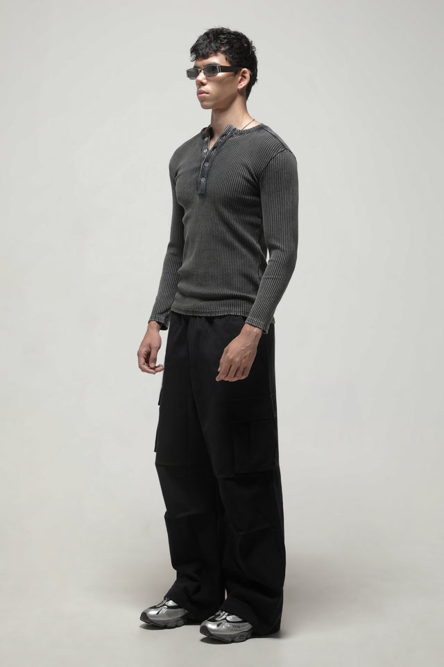 RX RIBBED HENLEY