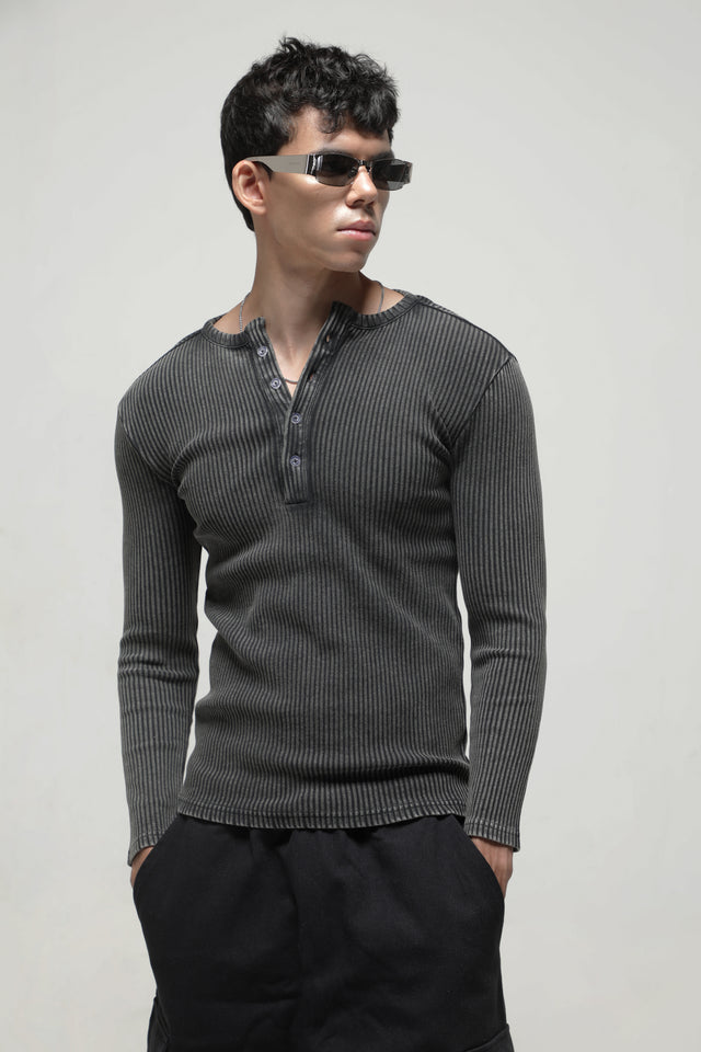 RX RIBBED HENLEY