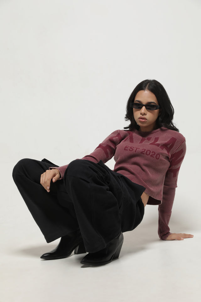 RX RIBBED FULLSLEEVE TOP