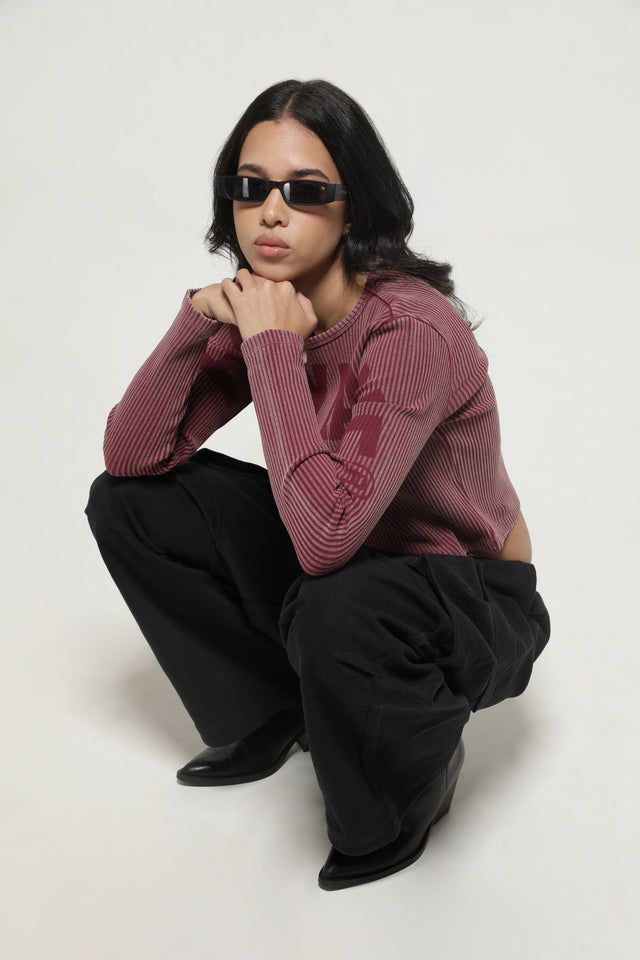 RX RIBBED FULLSLEEVE TOP