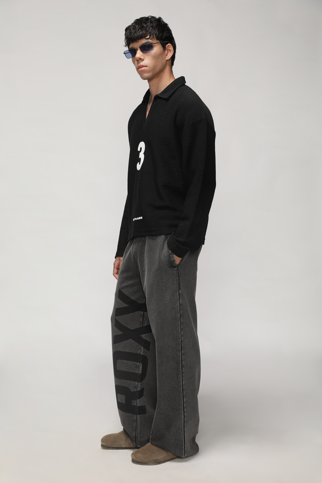 RX SOL KNIT POLO -BLACK