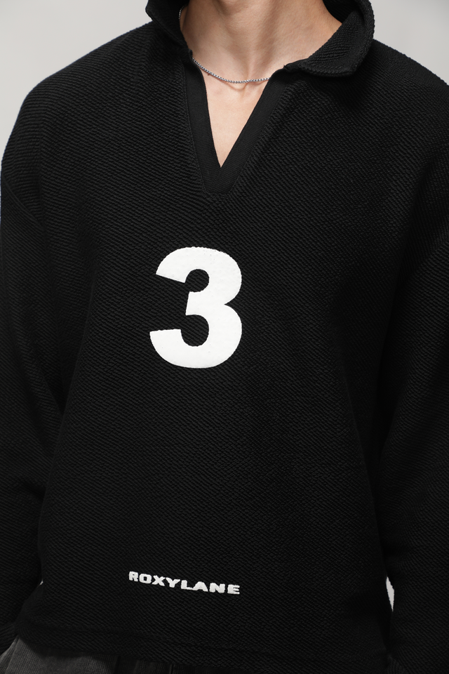 RX SOL KNIT POLO -BLACK